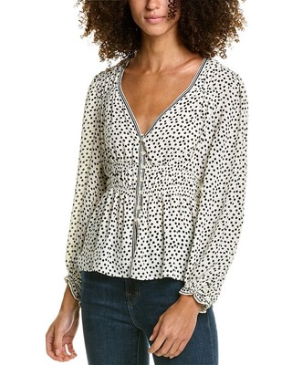 

Женская блузка Max Studio Sweetheart, Ivory/black standard scattered