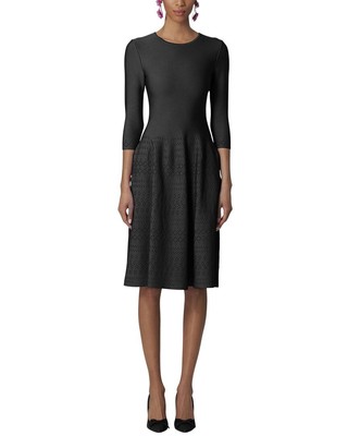 Расклешенное миди-платье Carolina Herrera Женское черное M