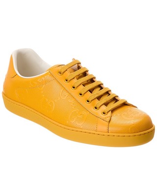 Мужские кожаные кроссовки Gucci Gg