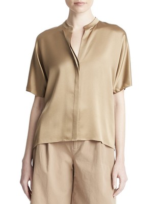 Vince Dolman Silk Blouse Womens  Xs