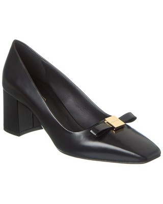 Кожаные туфли-лодочки Ferragamo Myra Женские черные 8 C