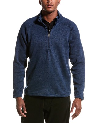 Винтажный мужской пуловер на 1/4 молнии 1946 года темно-синего цвета M