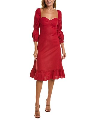 

Платье Jl Luxe Kourtney из смесового льна женское, Коричневый
