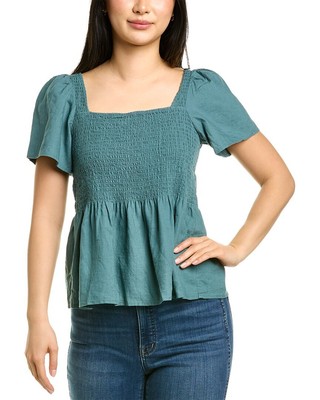 

Женский льняной топ Madewell Mai, Зеленый