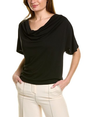 

Donna Karan Женский топ с капюшоном, Черный