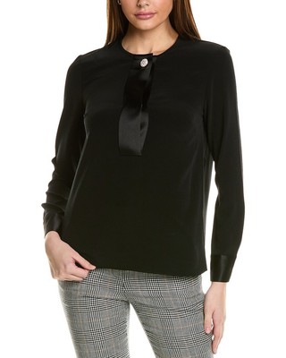 St. John Blouse Womens Black M