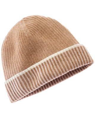 Женская кашемировая шляпа с плетением из кашемира Forte Cashmere коричневого цвета.