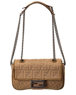 

Женская сумка через плечо Fendi Baguette Midi FF Tech из сетки, NA