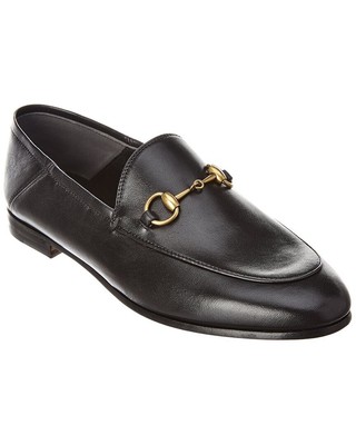 Gucci Brixton Horsebit Leather Loafer Womens Black 37.5