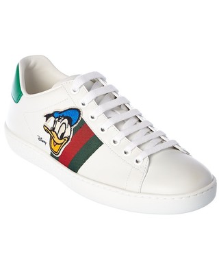 Gucci X Disney Donald Duck Ace Leather Sneaker Womens White 35