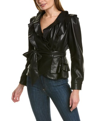 

Женская куртка с рюшами Bcbgmaxazria, Черный