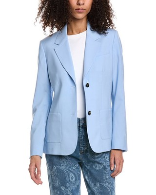 Женский блейзер из смеси шерсти и мохера Kooples, синий, 38