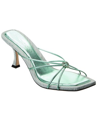 

Женские кожаные мюли Jimmy Choo India 70 38,5, Smoke green, NA