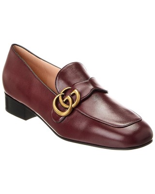 Женские кожаные мокасины Gucci Double G