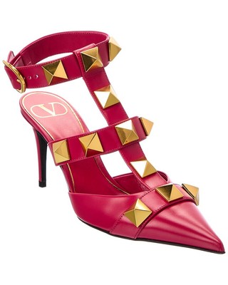 

Женские кожаные туфли-лодочки Valentino Roman Stud 80 с ремешком на щиколотке, NA