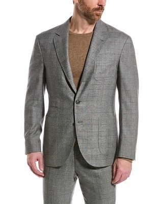 

Мужской костюм из 2 предметов Brunello Cucinelli из смесового кашемира и шелка