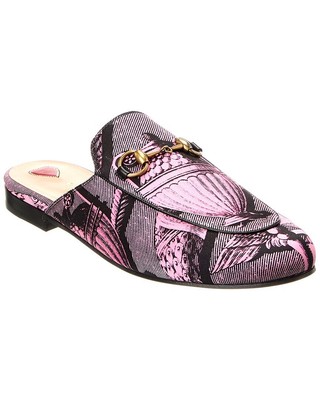 Атласный мул Gucci Horsebit Женский розовый 35