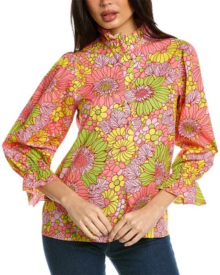 

Flora Bea Nyc Lina Блузка женская розовая, Розовый