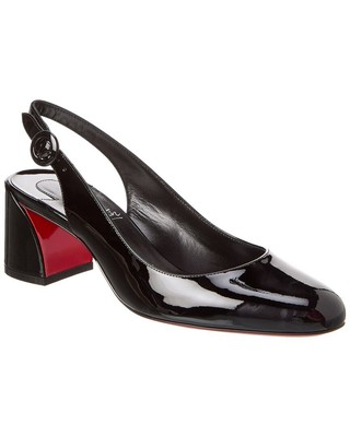 Лакированные туфли-лодочки Christian Louboutin So Jane 55 с ремешком на спине, женские, черные, 36