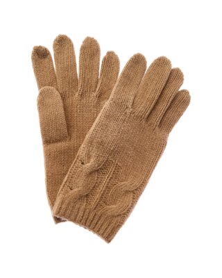Технические перчатки Portolano Cable Cashmere женские коричневые
