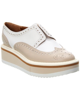 Женская Оксфордская кожаная платформа Clergerie Becka Белый 40,5