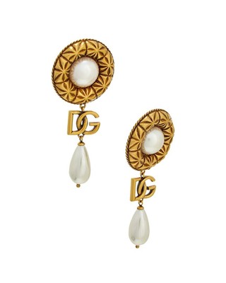 Женские серьги-клипсы с логотипом Dolce & Gabbana