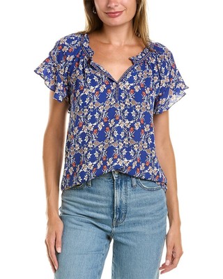 

Женская блузка Max Studio с развевающимися рукавами, Синий