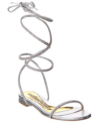 

Alexandre Vauthier Amina Кожаные сандалии женские серебряные 36,5, Серебряный, NA