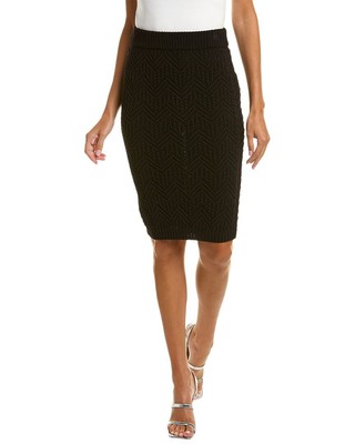 

Donna Karan Юбка миди крючком женская, Черный