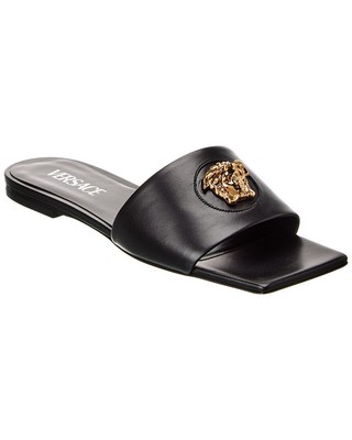 

Versace La Medusa Женские кожаные сандалии черные, Черный, NA
