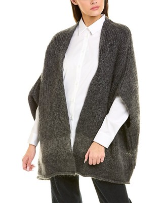 

Женский кардиган из смеси шерсти и мохера Piazza Sempione, серый, Grey