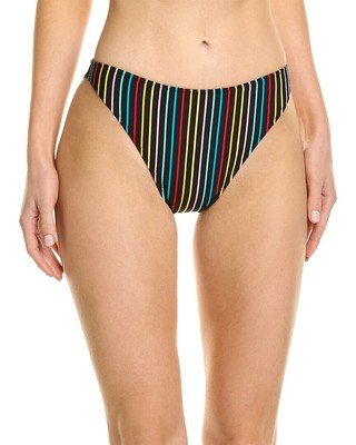 Женский купальник-бикини Elsa Bottom черный Xs, однотонный в полоску