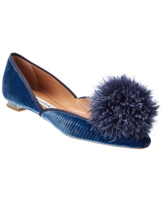

Aquazzura Boudoir Corduroy Flat Женская синяя 36,5, Синий, NA