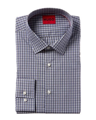 

Мужская классическая рубашка узкого кроя Boss Hugo Boss фиолетовая, Фиолетовый, NA