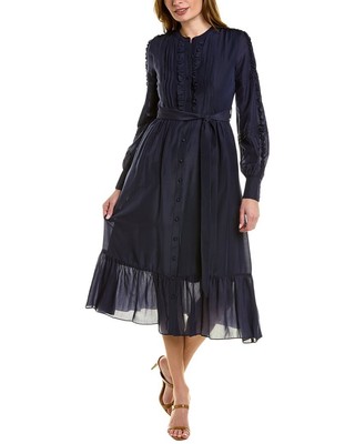 

Женское однотонное платье миди Marchesa Notte, Navy