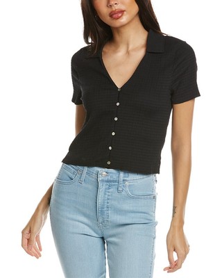 

Женская мятая рубашка Madewell Jandra, Черный