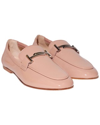

Женские кожаные лоферы Tods Double T бежевые 39,5, Бежевый, NA