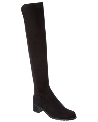 

Stuart Weitzman Reserve Замшевые женские ботинки черные 4,5, Черный, NA