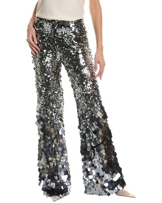 Pre-owned Alberta Ferretti Trouser Women's In Silver