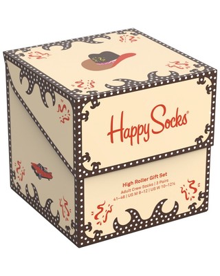 

Happy Socks Подарочный набор мужских носков для высоких роликов, 2 шт., 41–46, Multi