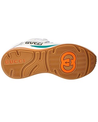 Pre-owned Gucci Ultrapace Leather & Mesh Sneaker Men's White 6