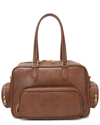 Женская большая кожаная сумка Tiffany & Fred Paris