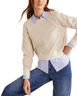 

Женский свитшот Boden в металлическую полоску, Oatmeal marl;gold stripe