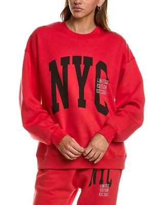 Винтажный пуловер Havana Nyc Garment-Dye для женщин красного цвета S