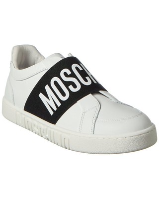 

Женские кожаные кроссовки Moschino Logo белые, Белый, NA