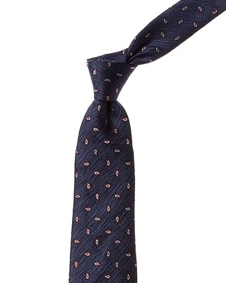 

Темно-синий мужской шелковый галстук Ted Baker Chanute Mini с узором пейсли, синий