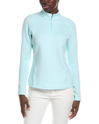 Женский пуловер на молнии Adidas 1/4 синего цвета M