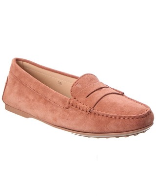 

Замшевые лоферы Tods Gommino женские бежевые, Бежевый, NA