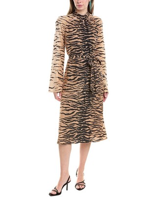 Женское миди-платье из смесового шелка с узлом St. John