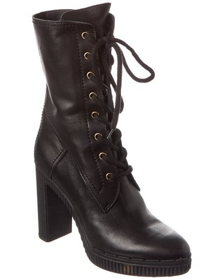 Tod S Leather Platform Boot Women's Black 39